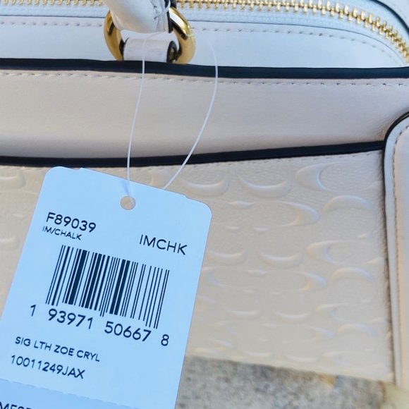 NWT Coach signature Zoe satchel signature bag - Picture 6 of 9